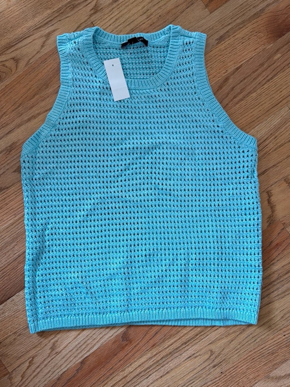 Ann Taylor Sleeveless Knit Tank Top sweater - Aqua Blue